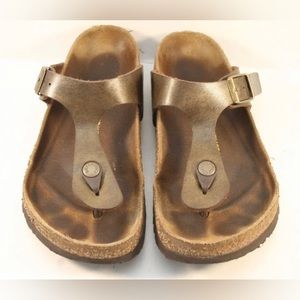 Birkenstock Bronze Gizeh Toe Post Sandals Womens Size EUR 36M / US 5M